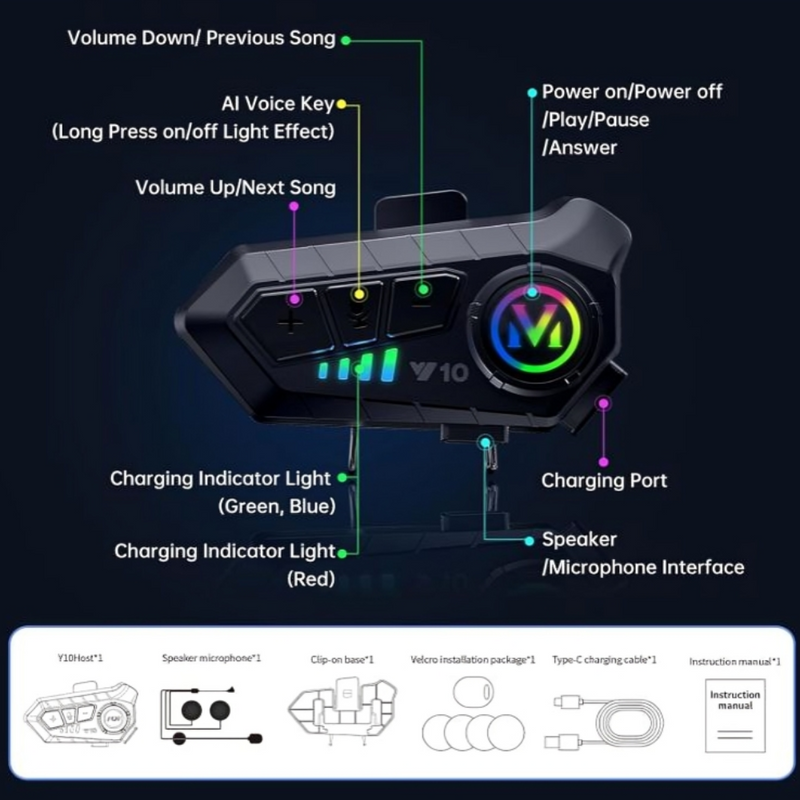 Motorcycle Helmet Bluetooth Headset